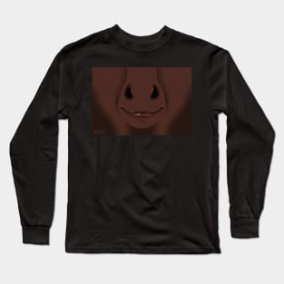 Chocolate Horse Face Long Sleeve T-Shirt